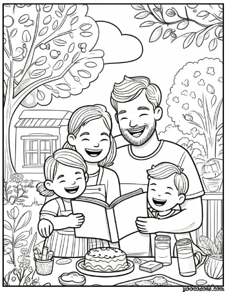 Family Coloring Pages 16 Fun and Creative Designs for All Ages 4 family Coloring Pages pdf