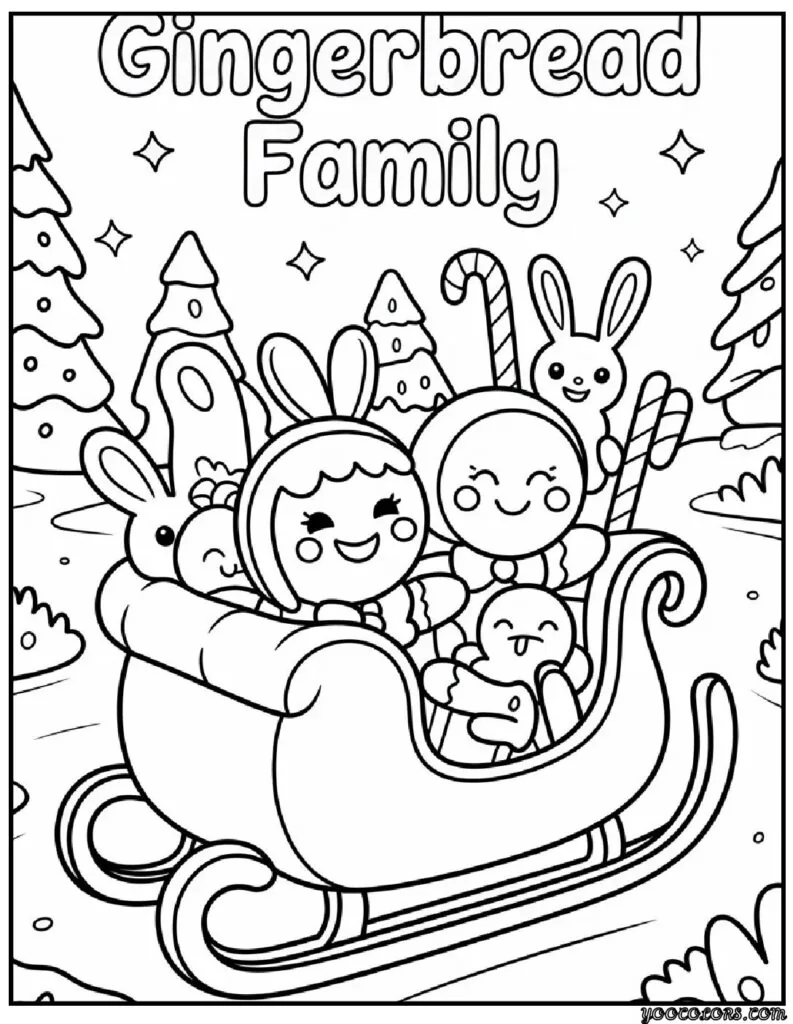 Gingerbread Coloring Pages: Sweet, Festive, and Fun to Color 14 gingerbread Coloring Pages 3 pdf