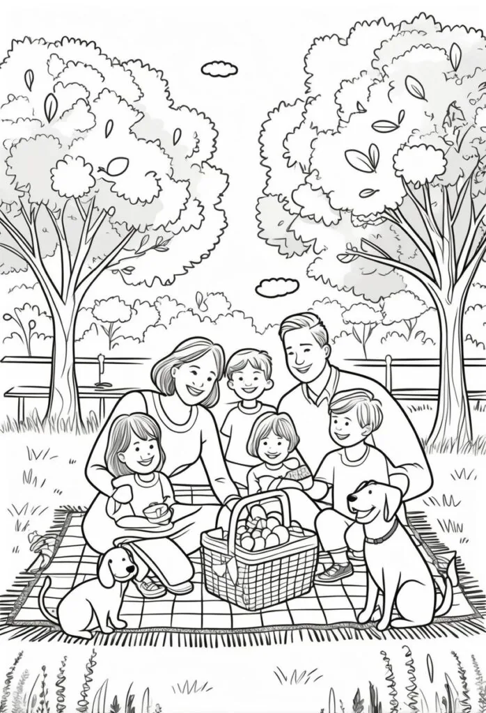 Family Coloring Pages 16 Fun and Creative Designs for All Ages 2 Family coloring pages