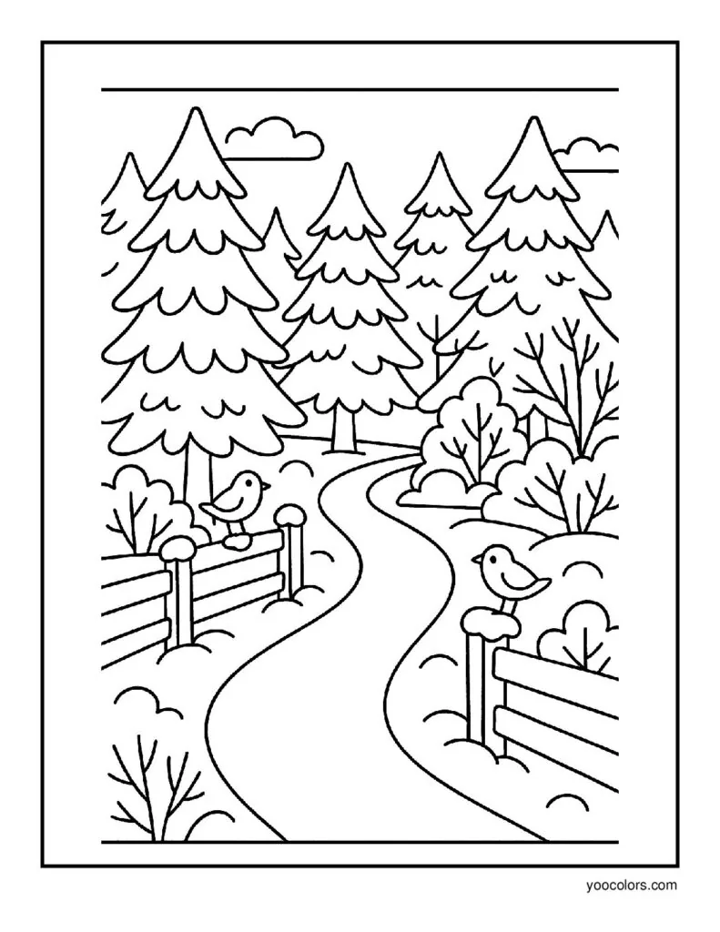 Winter Coloring Pages: Cozy, Cute, and Fun for All Ages 10 winter coloring pages 9 pdf