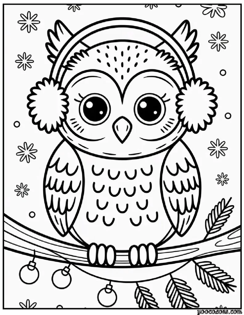 Cozy Winter Fun: Woodland Animals Christmas Coloring Pages 7 woodland animal christmas Coloring Pages 5 pdf