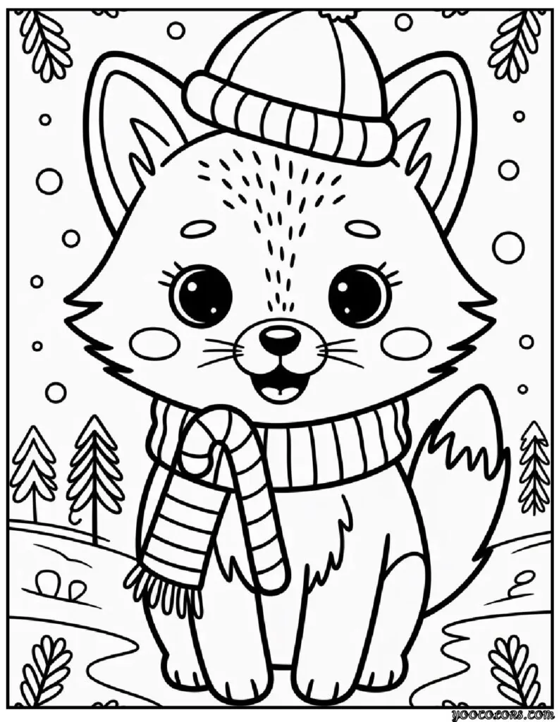 Cozy Winter Fun: Woodland Animals Christmas Coloring Pages 10 woodland animal christmas Coloring Pages 6 pdf