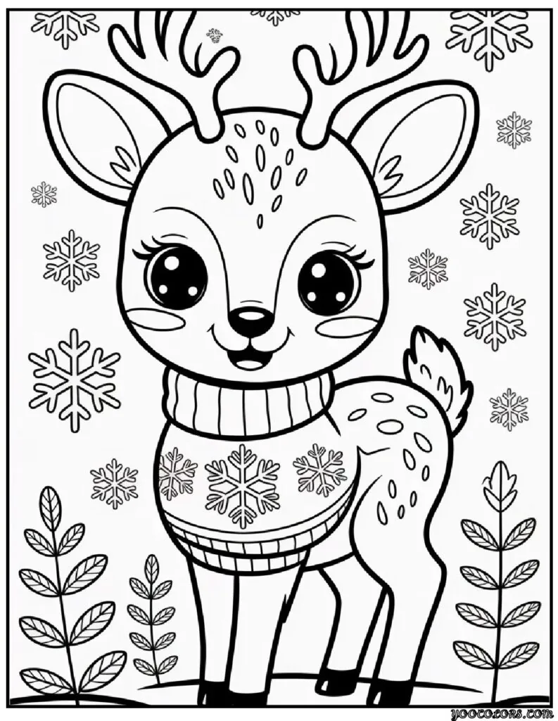 Cozy Winter Fun: Woodland Animals Christmas Coloring Pages 9 woodland animal christmas Coloring Pages 7 pdf