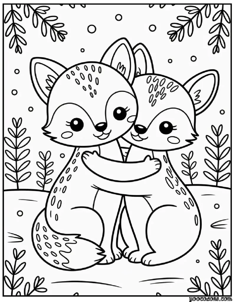 Cozy Winter Fun: Woodland Animals Christmas Coloring Pages 11 woodland animal christmas Coloring Pages 9 pdf