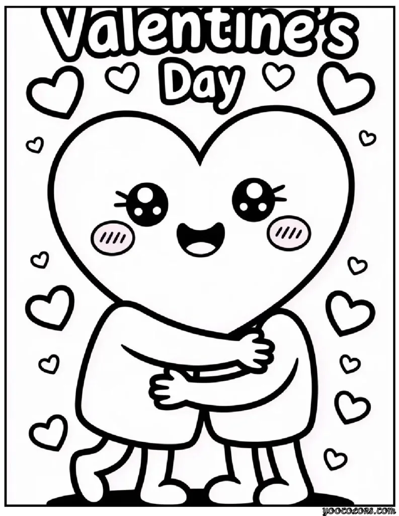 Cute Valentines Day Coloring Pages: Creative, Fun Ideas & Designs 12 Cute Valentines Day Coloring Pages 3 pdf