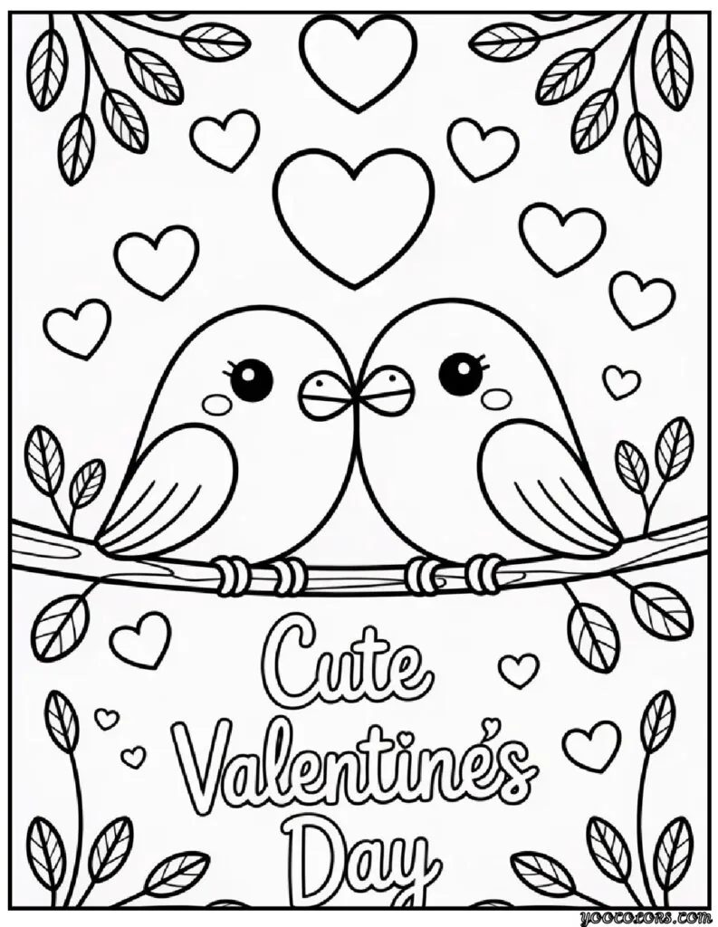 Cute Valentines Day Coloring Pages: Creative, Fun Ideas & Designs 9 Cute Valentines Day Coloring Pages 4 pdf