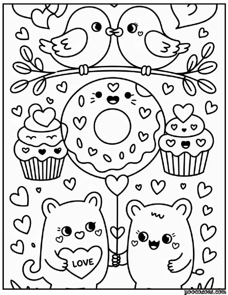 Cute Valentines Day Coloring Pages: Creative, Fun Ideas & Designs 7 Cute Valentines Day Coloring Pages 6 pdf