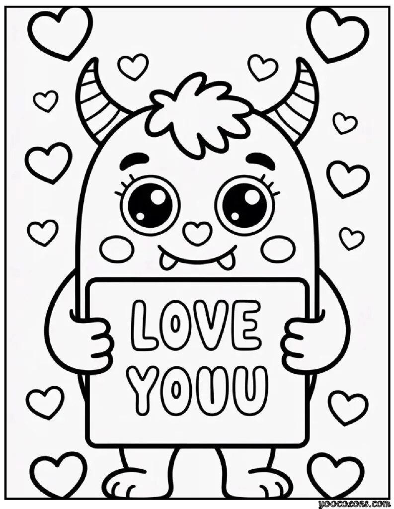 Cute Valentines Day Coloring Pages: Creative, Fun Ideas & Designs 5 Cute Valentines Day Coloring Pages 8 pdf