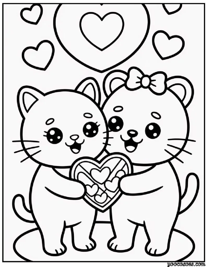 Cute Valentines Day Coloring Pages: Creative, Fun Ideas & Designs 6 Cute Valentines Day Coloring Pages 9 pdf