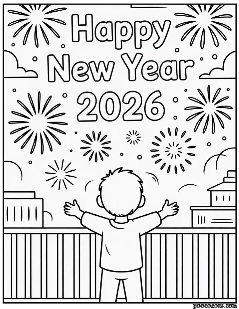 Happy New Year Coloring Pages: Festive, Fun, and Free Printables for 2026 5 happy new year coloring pages 15 1 pdf