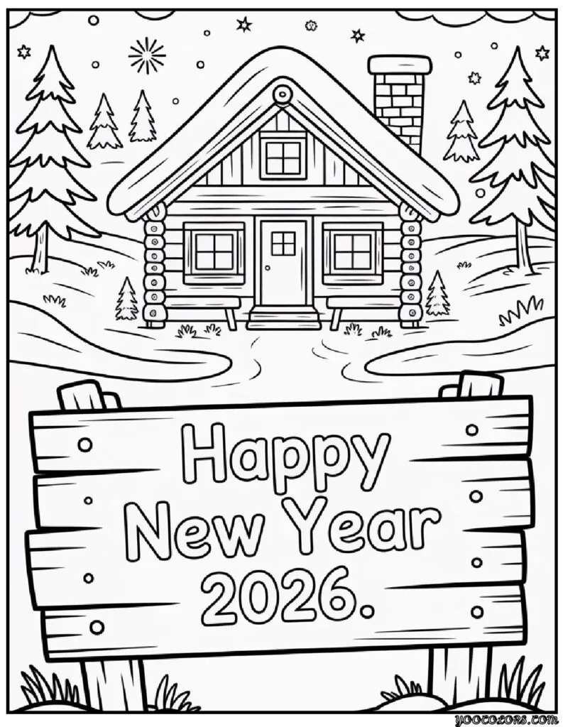 Happy New Year Coloring Pages: Festive, Fun, and Free Printables for 2026 4 happy new year coloring pages 19 pdf