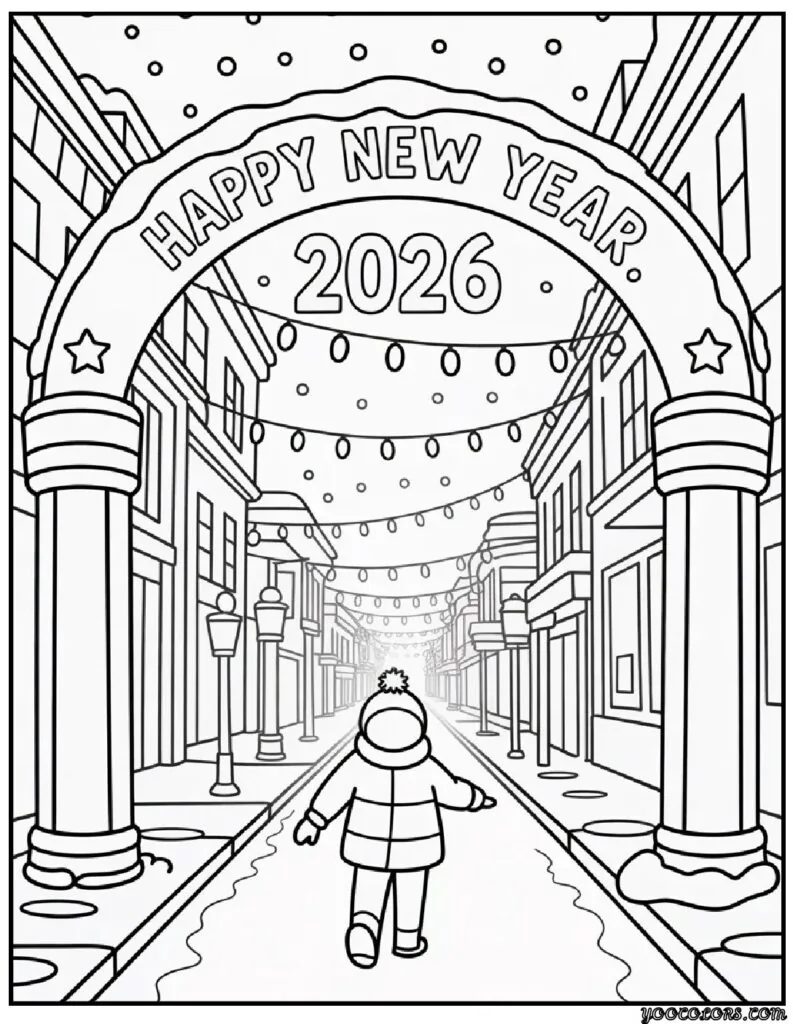 Happy New Year Coloring Pages: Festive, Fun, and Free Printables for 2026 20 happy new year coloring pages 3 pdf