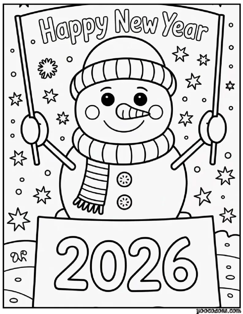 Happy New Year Coloring Pages: Festive, Fun, and Free Printables for 2026 17 happy new year coloring pages 4 pdf
