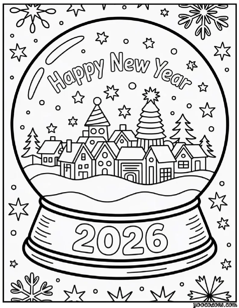 Happy New Year Coloring Pages: Festive, Fun, and Free Printables for 2026 18 happy new year coloring pages 5 pdf