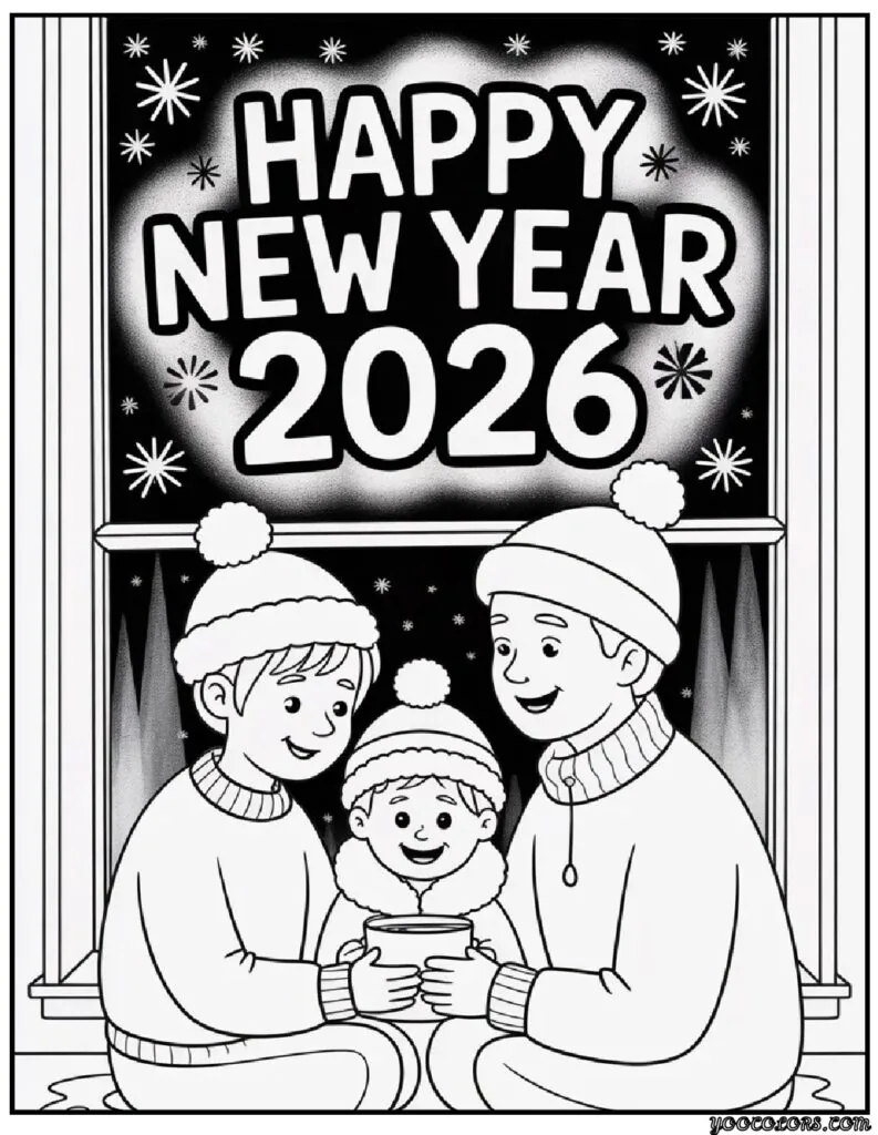 Happy New Year Coloring Pages: Festive, Fun, and Free Printables for 2026 14 happy new year coloring pages 9 pdf