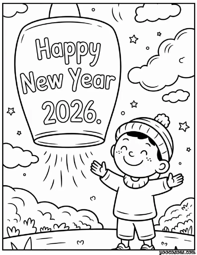 Happy New Year Coloring Pages: Festive, Fun, and Free Printables for 2026 21 happy new year coloring pages pdf