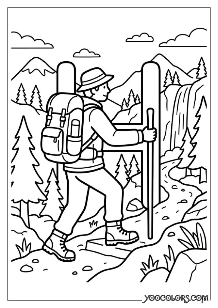 Alphabet Coloring Pages: The Free Printable Pack That Makes Learning Letters Actually Fun 10 Hiker standing on mountain trail 202609020001 pdf