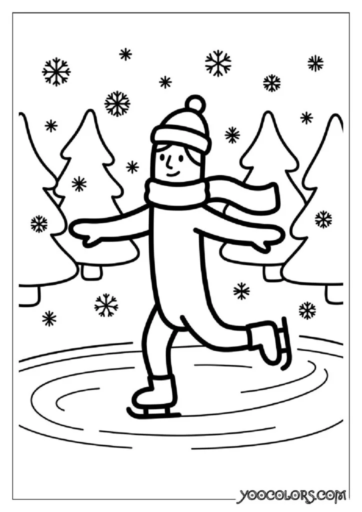Alphabet Coloring Pages: The Free Printable Pack That Makes Learning Letters Actually Fun 11 Ice skater on frozen pond 202609020001 pdf