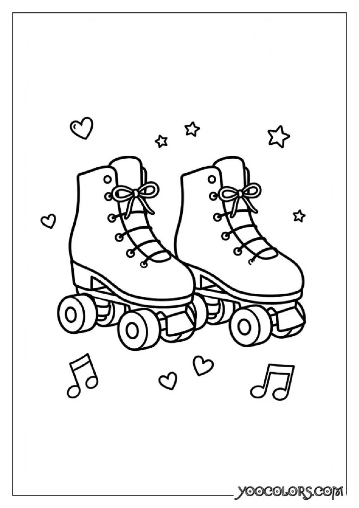 Shoe Coloring Pages 22 roller skates coloring page pdf