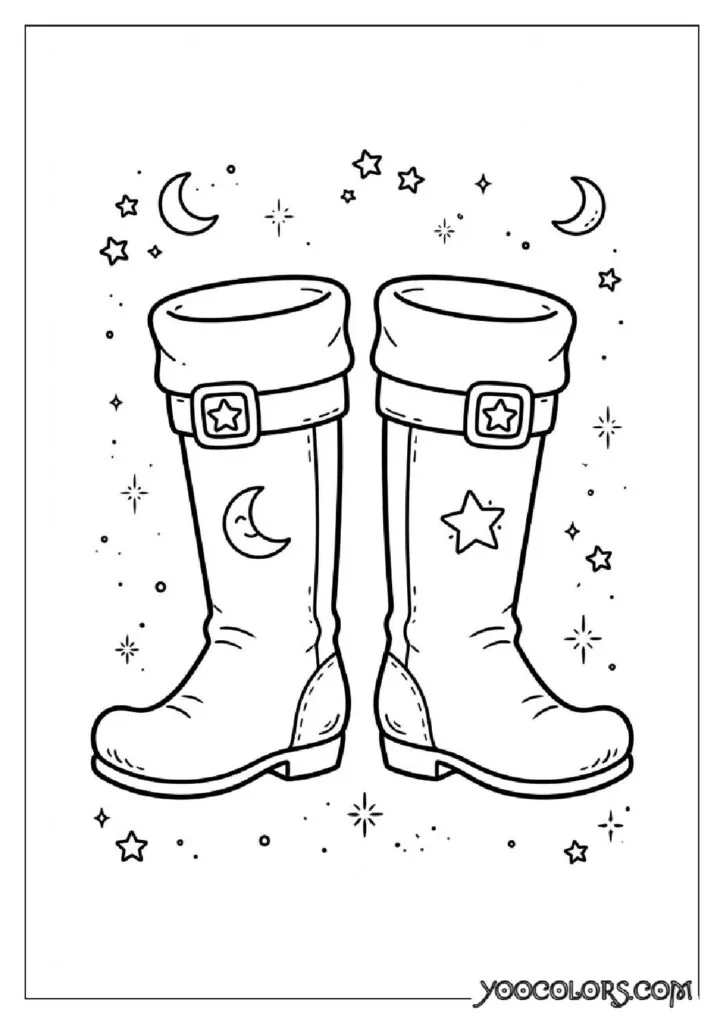 Shoe Coloring Pages 25 witch boots coloring page pdf